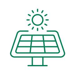 太陽光発電所の開発及び運用開始のイラスト